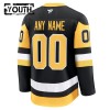 Lasten NHL Pittsburgh Penguins Pelipaita Custom Fanatics Premium Koti 2024-25 Musta